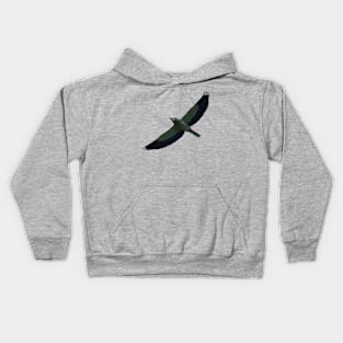 Minimalistic European Roller In Flight Silhouette Kids Hoodie